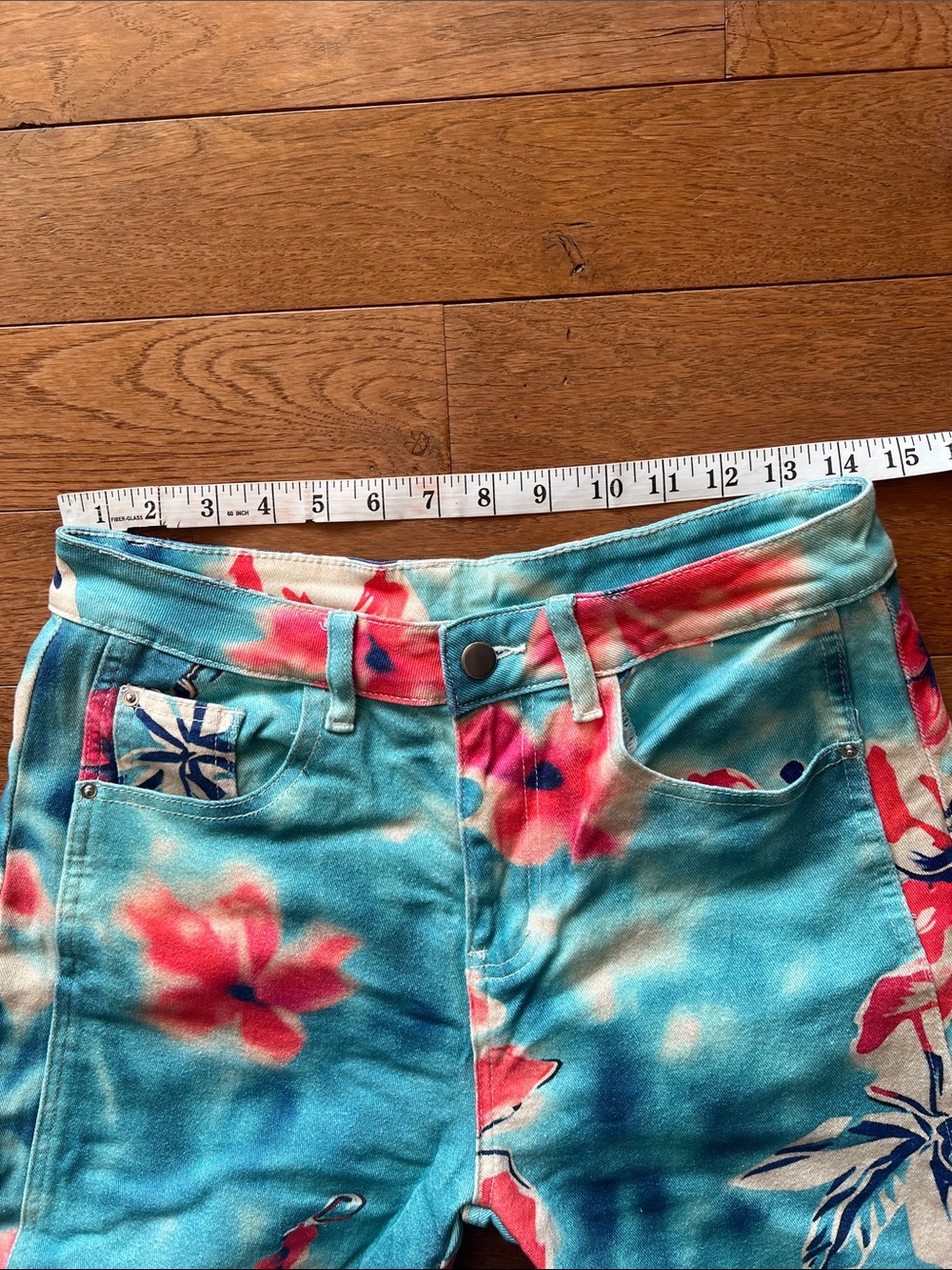 💙WOMENS BARREL LEG JEAN-TIE DYE PRINT-M💙 - Picture 11 of 16